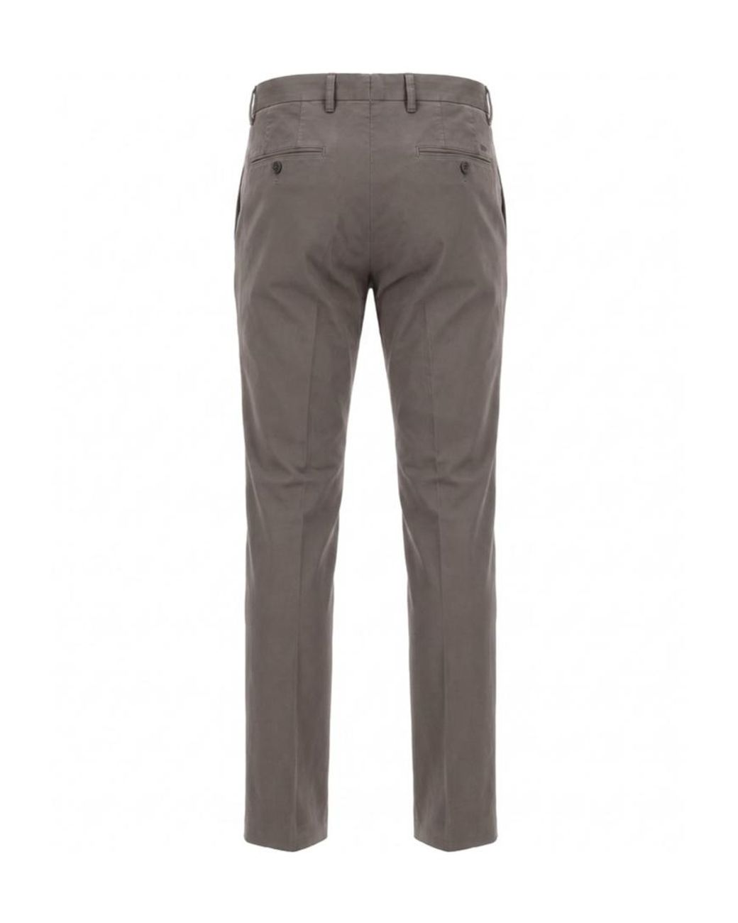 Pt Pantaloni Gray Casual Trousers With Belt Loops for men