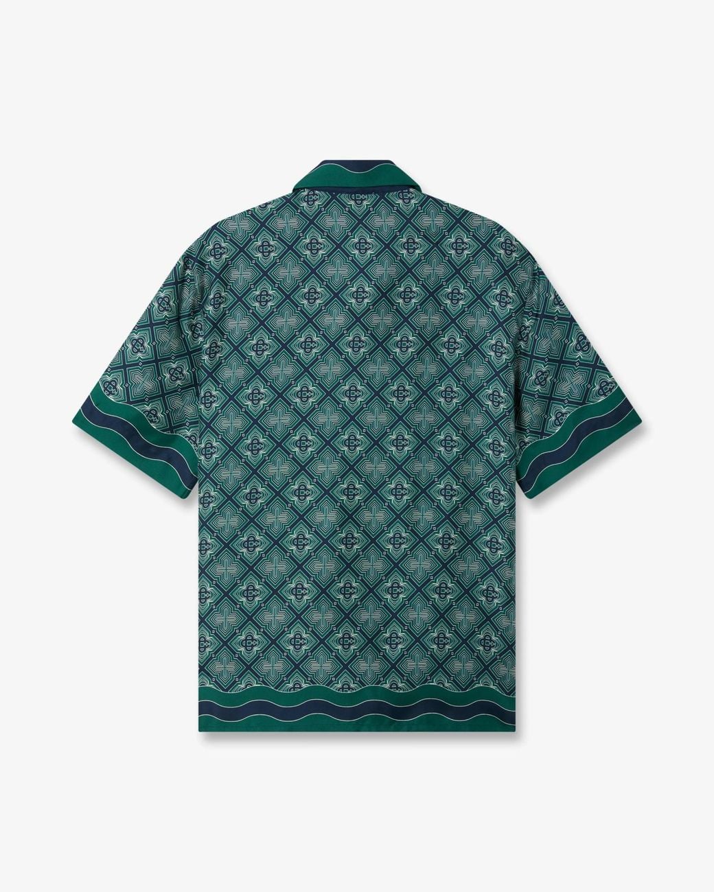 Casablanca Green Radiating Monogram Cuban Shirt for men