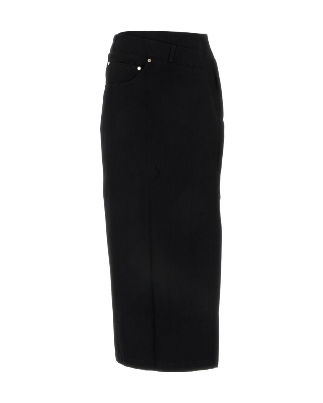 Loewe Black Deconstructed-Designed Denim Midi Skirt