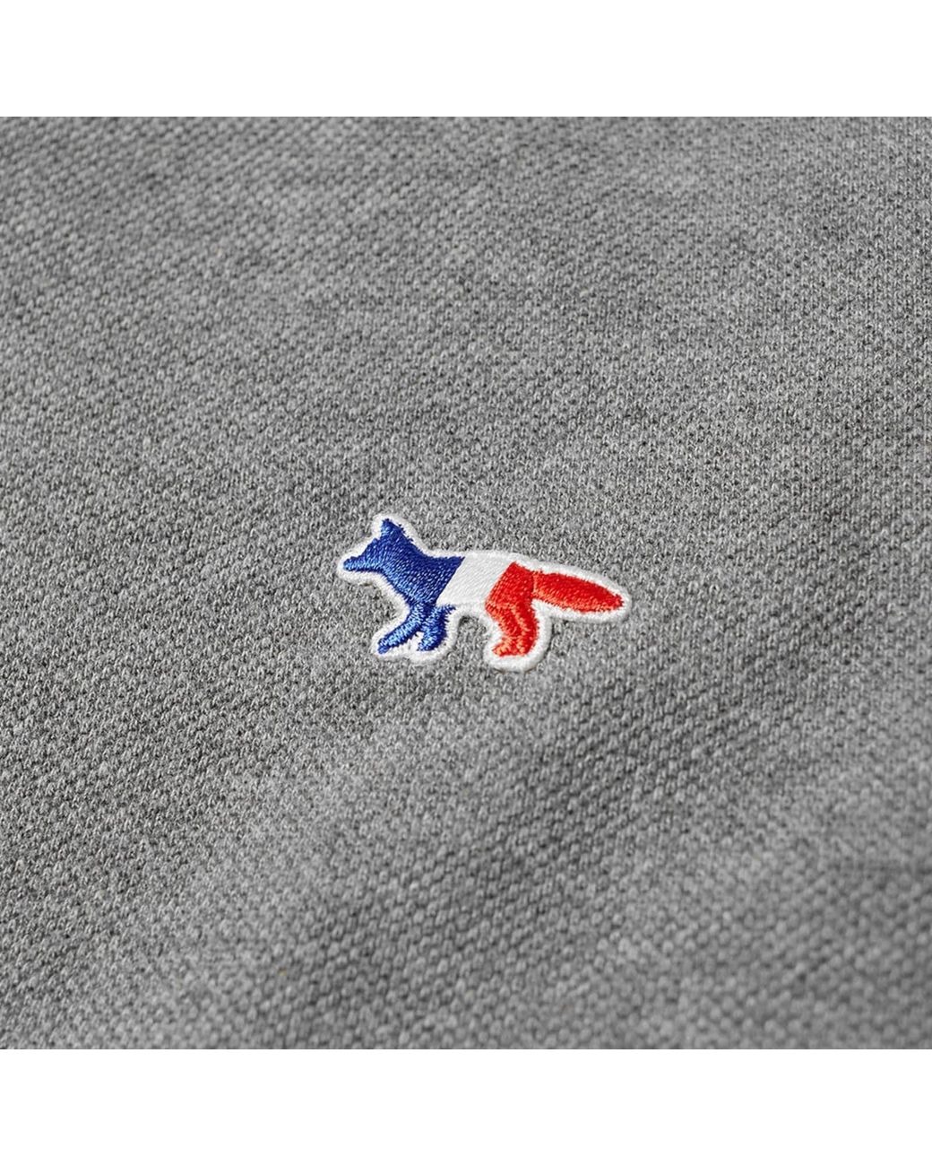 Maison Kitsuné Gray Long-Sleeve Polo Shirt for men