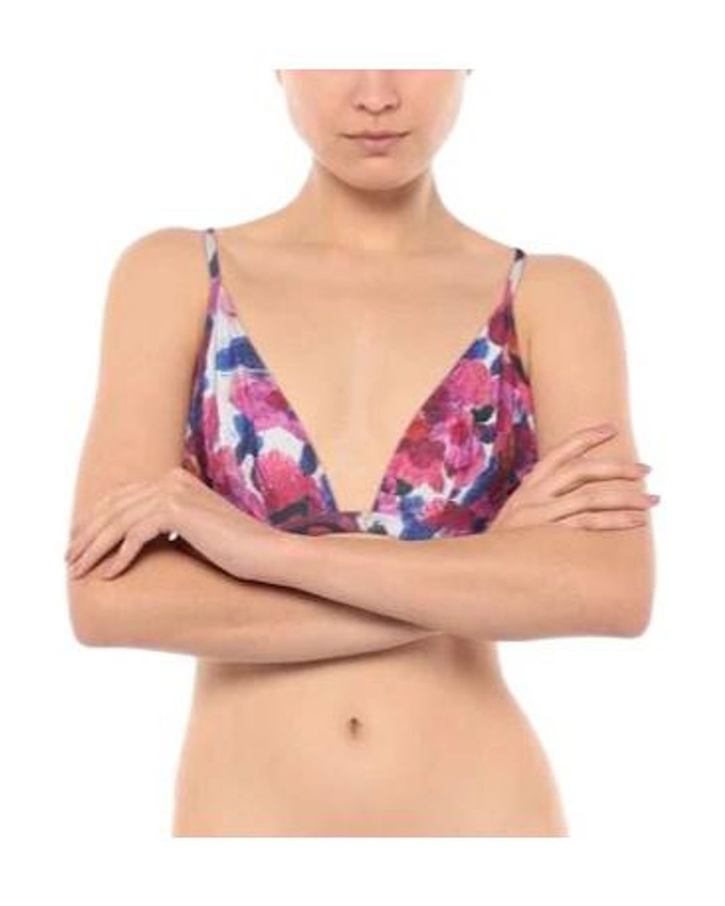 Isabel Marant Pink Floral-Print Bikini Tops