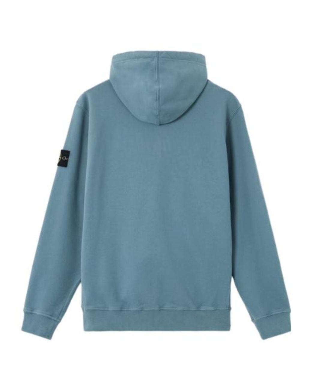 Stone Island Blue Logo Patch Zipped Hoodie for men