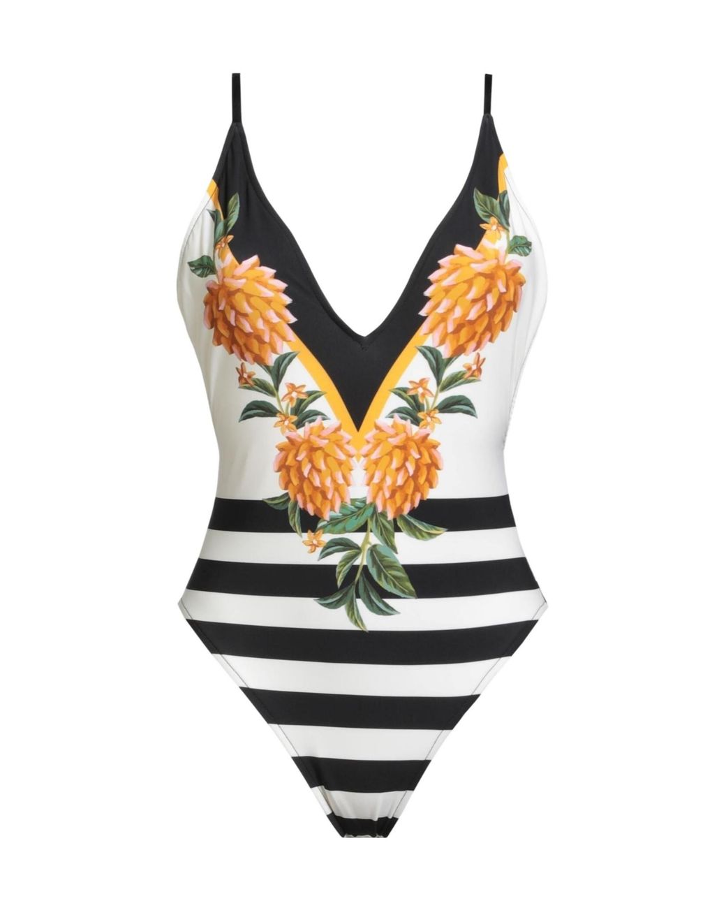 Farm Rio Natural Striped Swimsuit