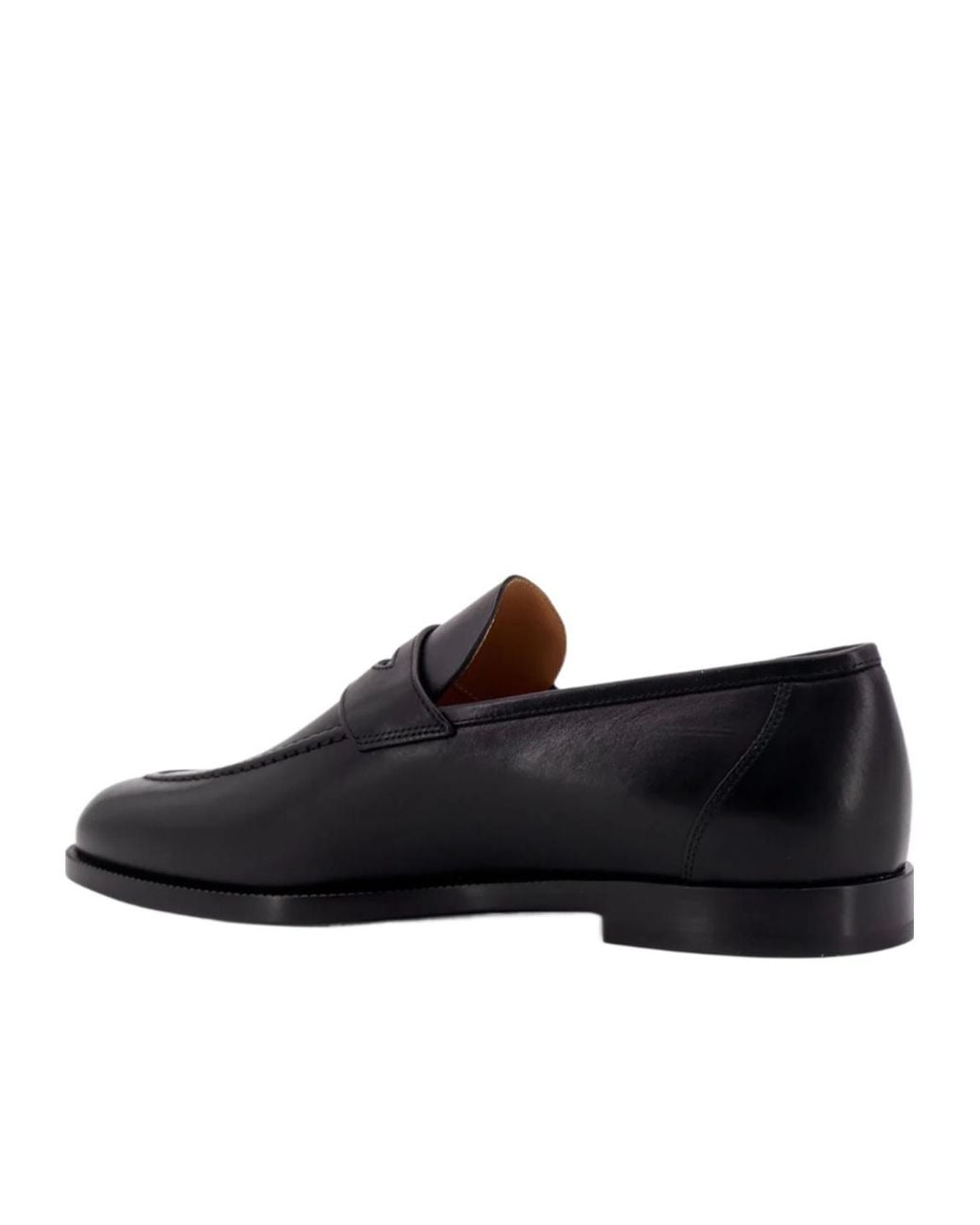 Loro Piana Black Sergio Round Toe Loafers