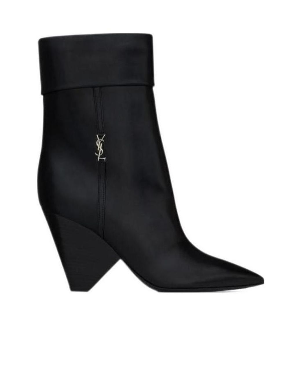 Saint Laurent Black Niki Pointed Toe Boots