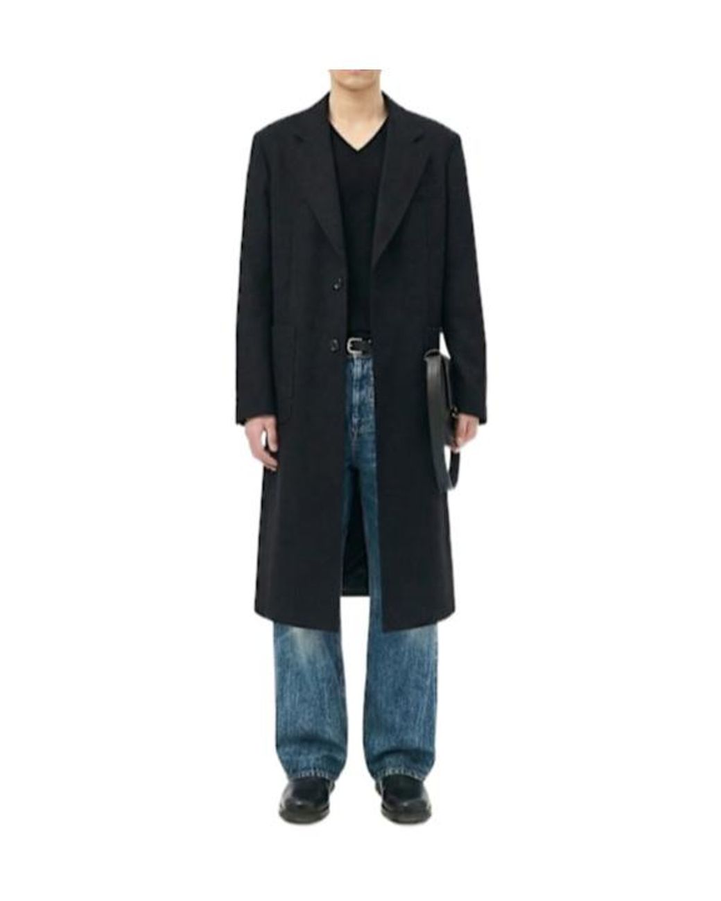 Our Legacy Black Wool Blend Overcoat for men