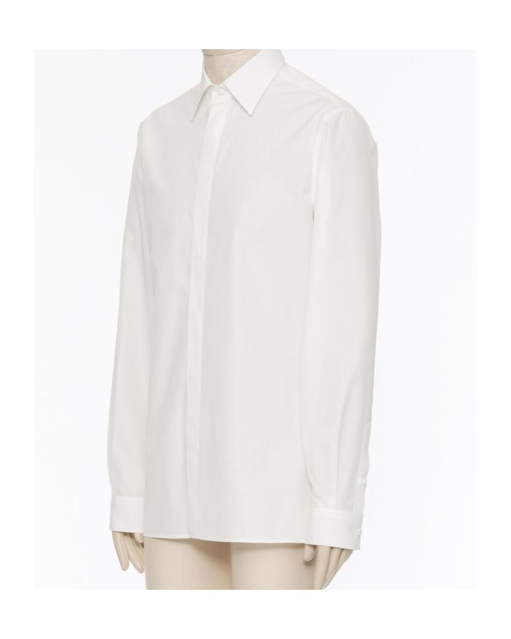 Valentino White Button-Up Long-Sleeved Shirt for men