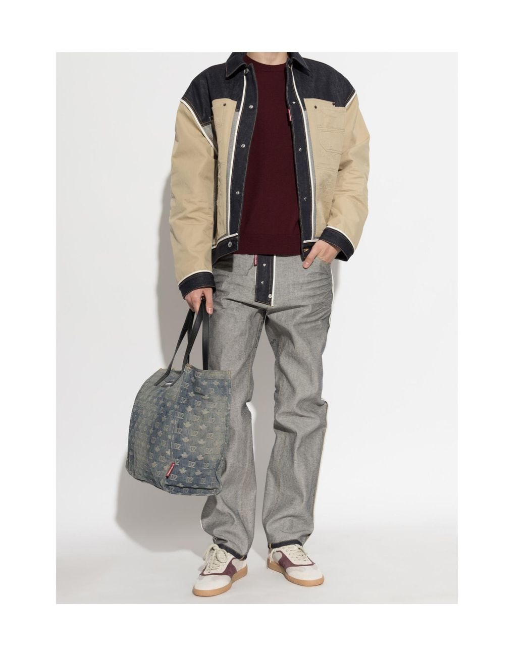 DSquared² Purple Logo Crew Neck Knitted Sweater for men