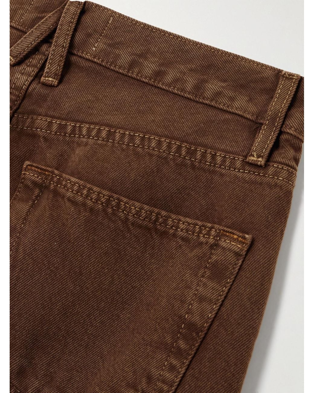 SLVRLAKE Denim Brown Grace High-Waisted Wide-Leg Jeans