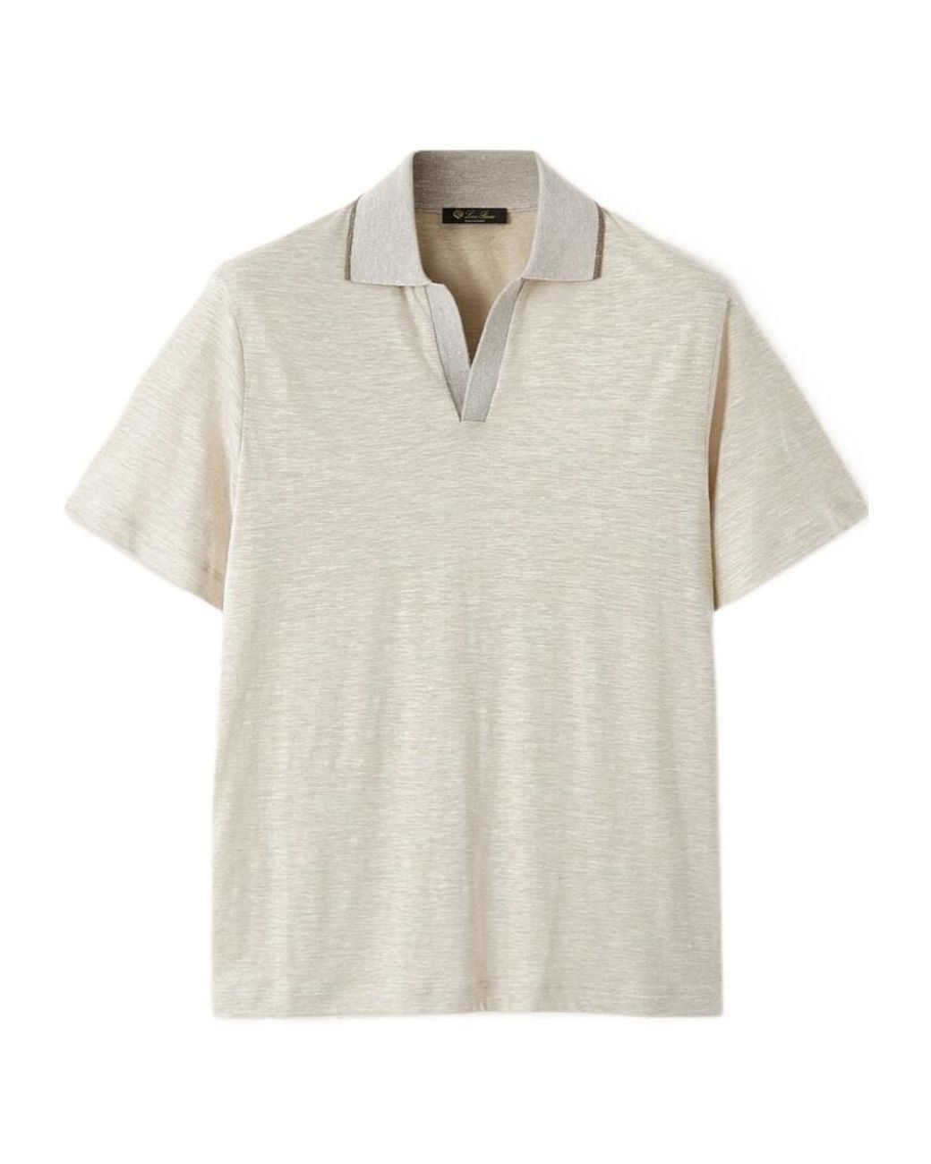 Loro Piana White Suraj Tal Polo Shirt for men