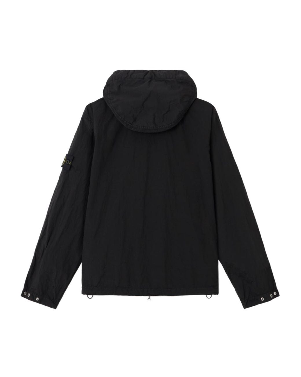 Stone Island Black Logo Patch Zip-Up Jacket for men