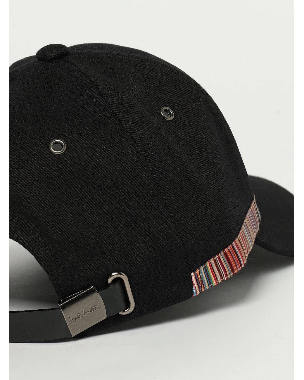 Paul Smith Black Stripe-Trim Baseball Hat for men