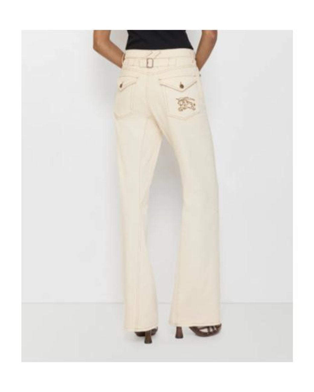Burberry Natural High Rise Bootcut Jeans