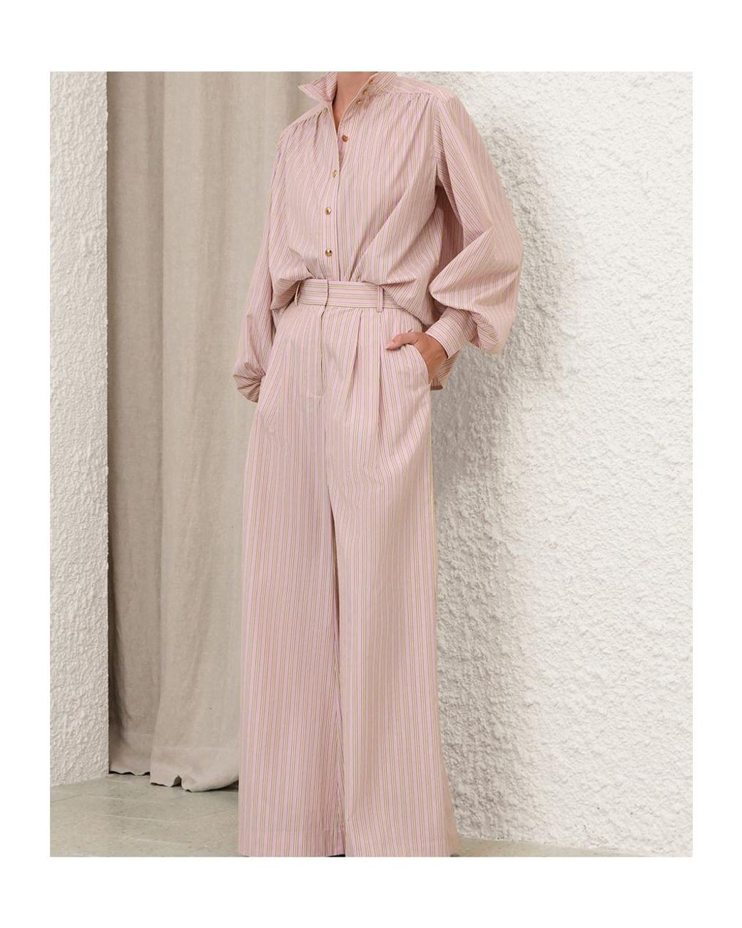 Zimmermann Pink Striped Shirt