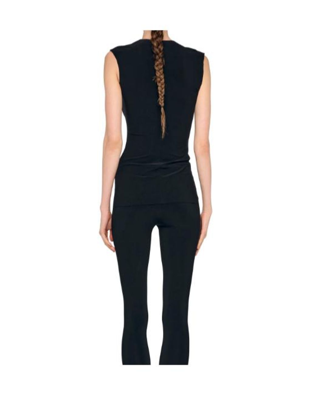 Norma Kamali Blue Sleeveless Crewneck Top