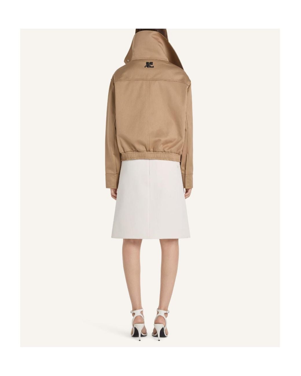Courreges Natural High-Collar Jacket