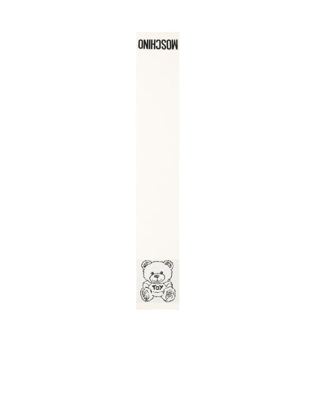 Moschino White Teddy Bear Pattern Scarf for men
