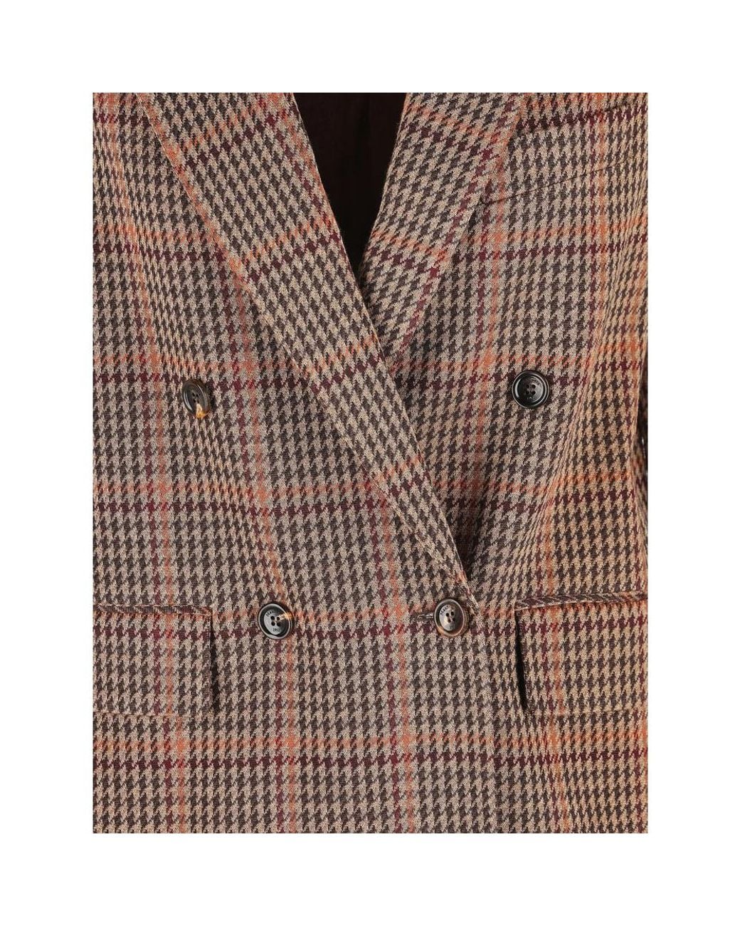 Max Mara Brown Guelfo Checked Blazer