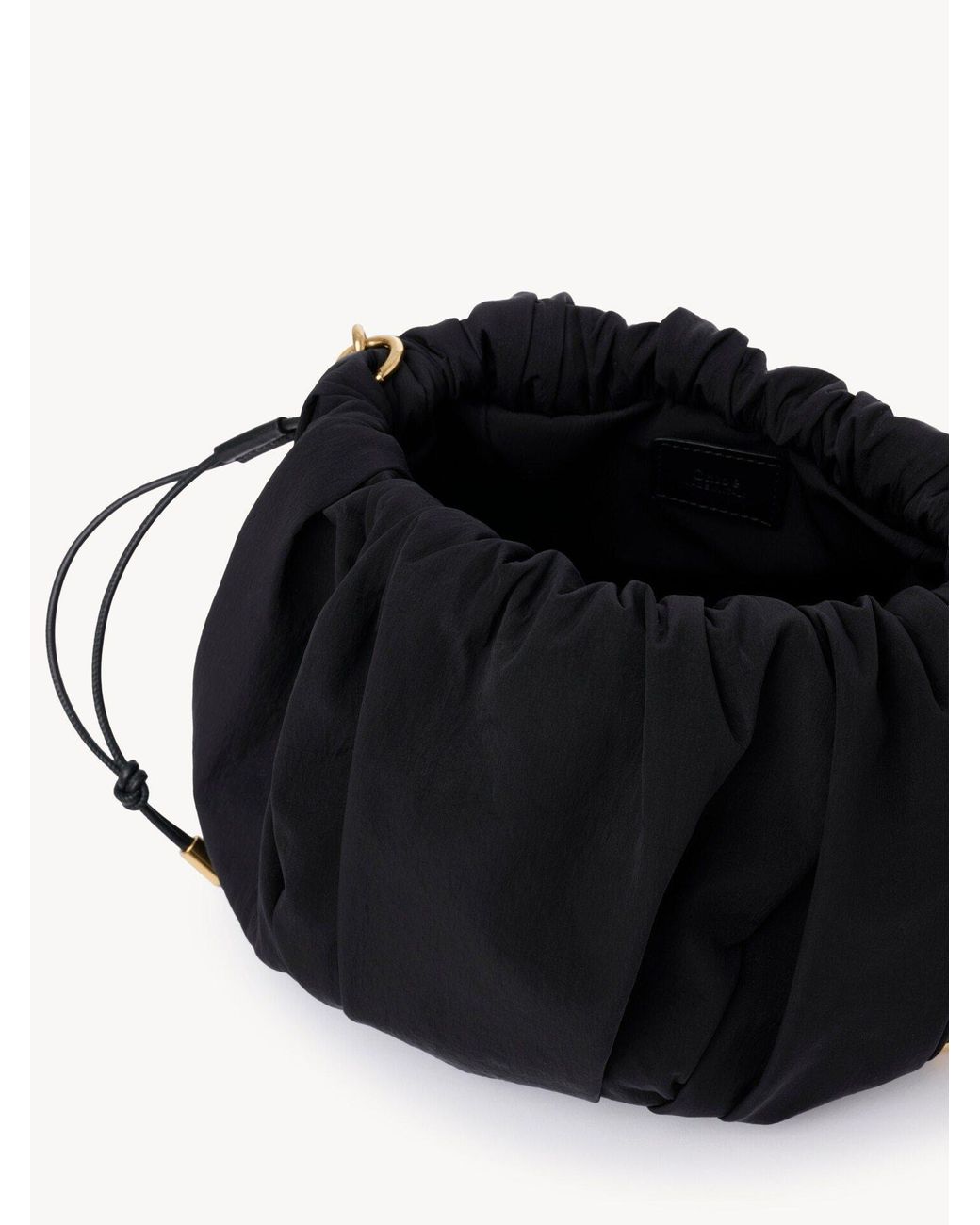 Chloé White Chloé Plissé Chain Shoulder Bag