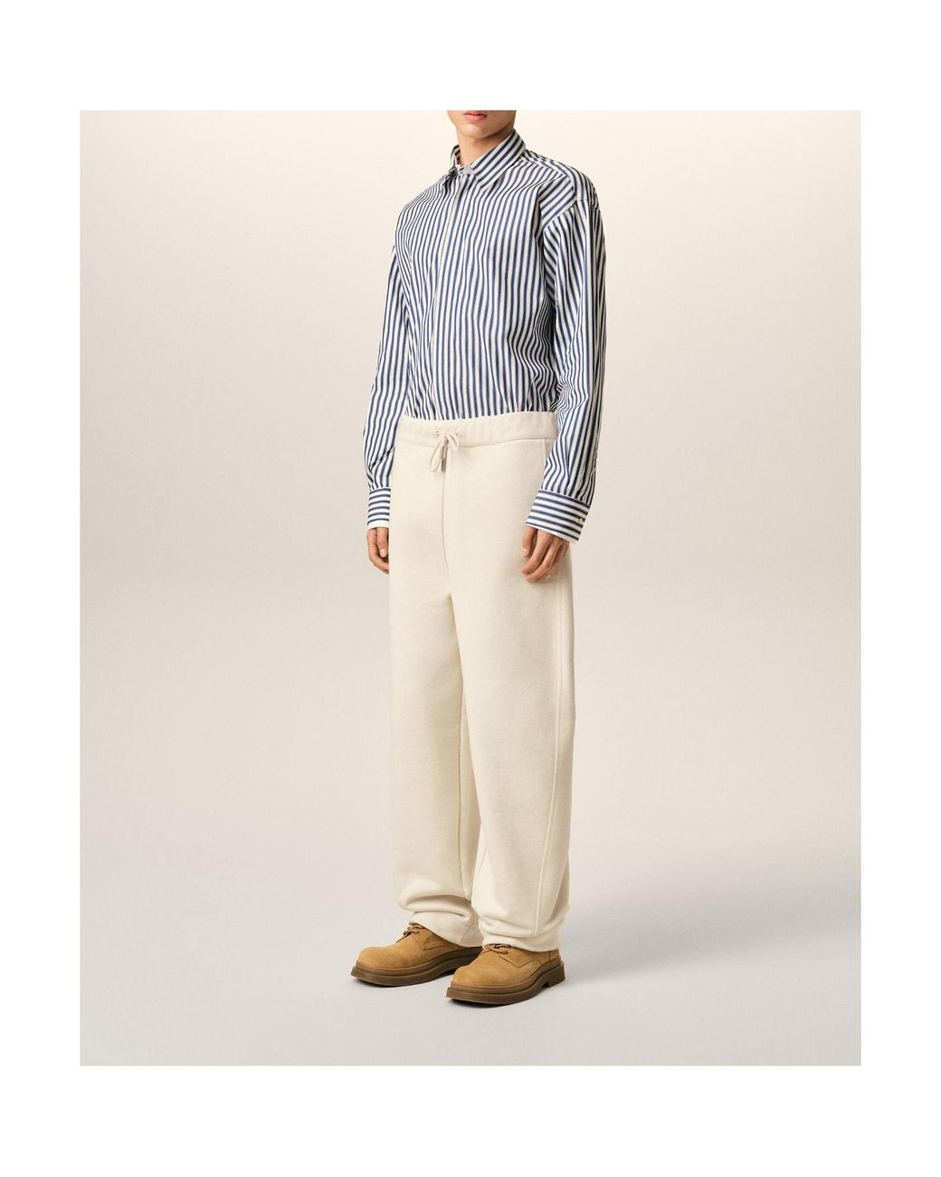 AMI Natural Ami Drawstring Straight-Leg Sweatpants for men