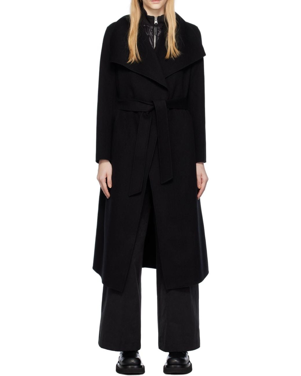 Mackage Black Belted Long Coat