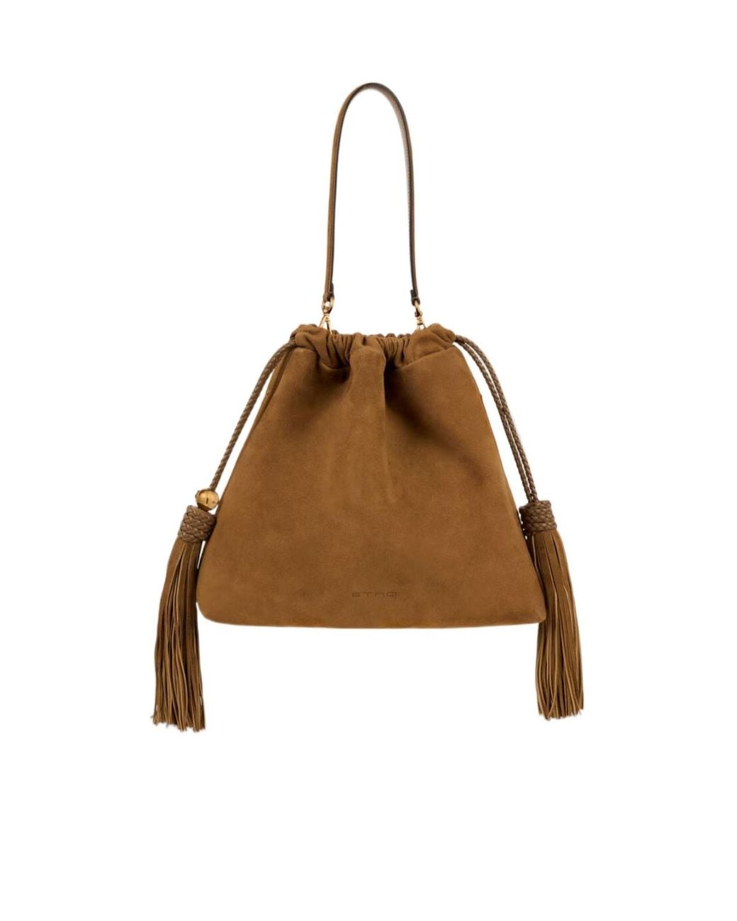 Etro Brown Kalispera Tasselled Shoulder Bag