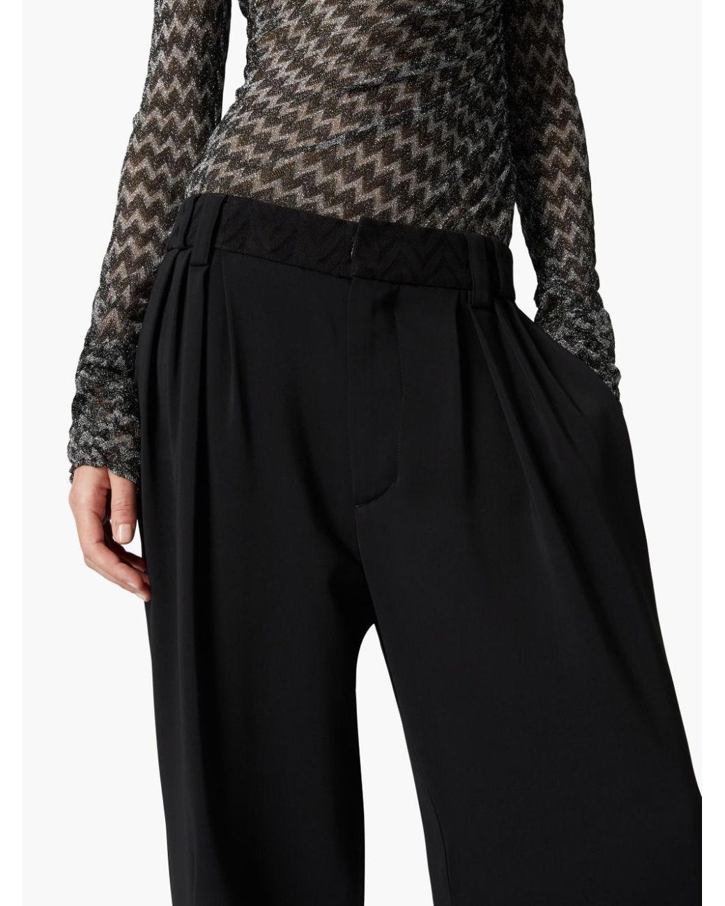 Missoni Black Dart-Detailing Trousers