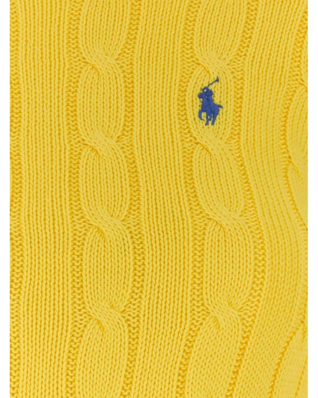 Polo Ralph Lauren Yellow Pony Embroidered Crewneck Jumper