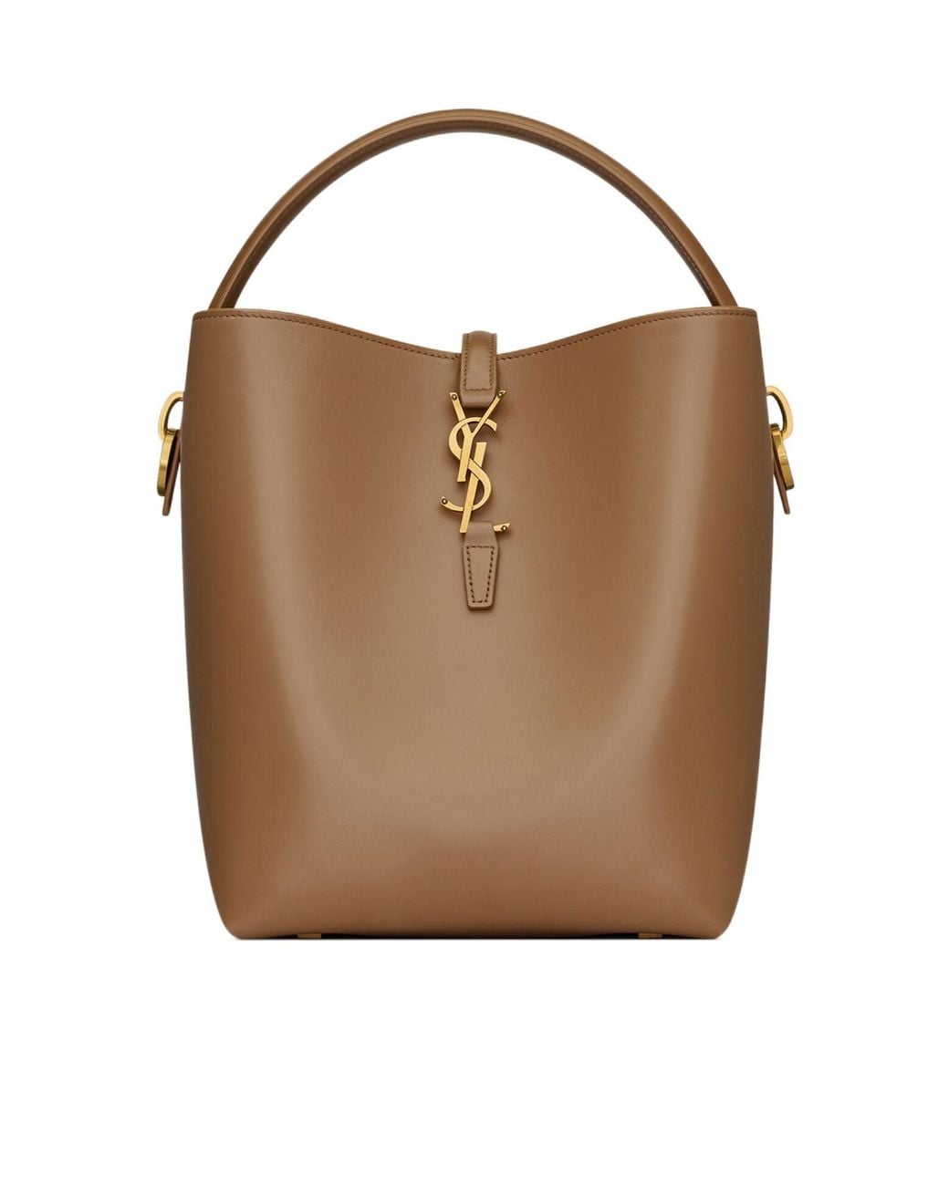 Saint Laurent White Le 37 Logo Plaque Shoulder Bag