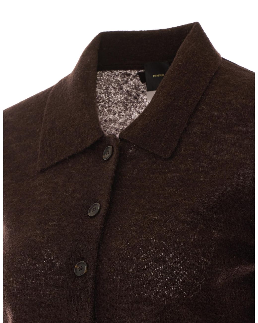 Pinko Brown ボタンアップ フィットカーディガン