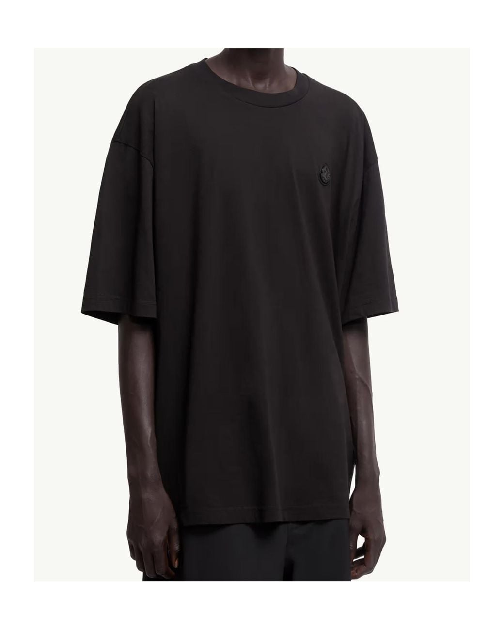 Moncler Black X Asap Rocky Logo Patch Crewneck T-Shirt for men