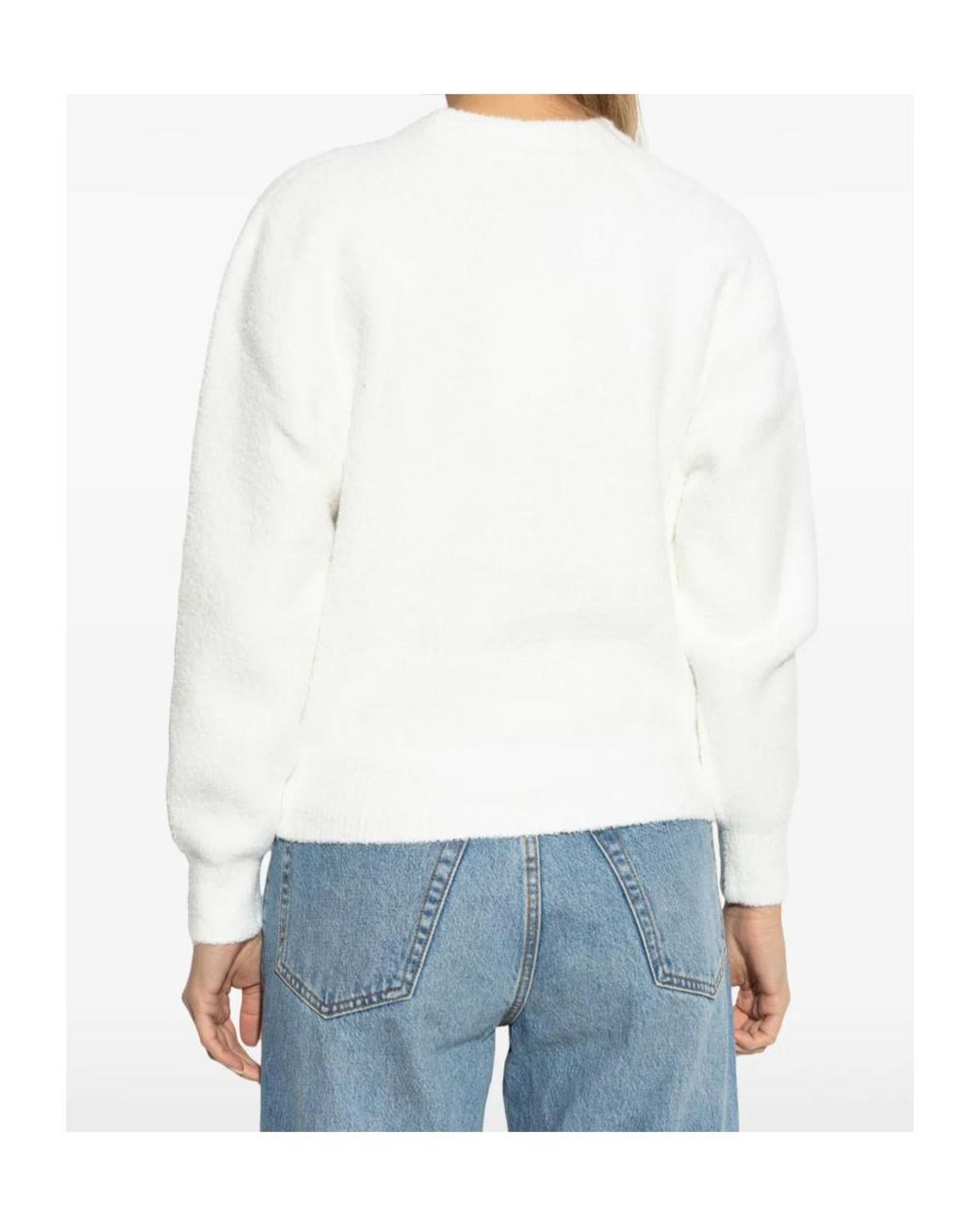 Alexander Wang White Logo-Embroidery Jumper