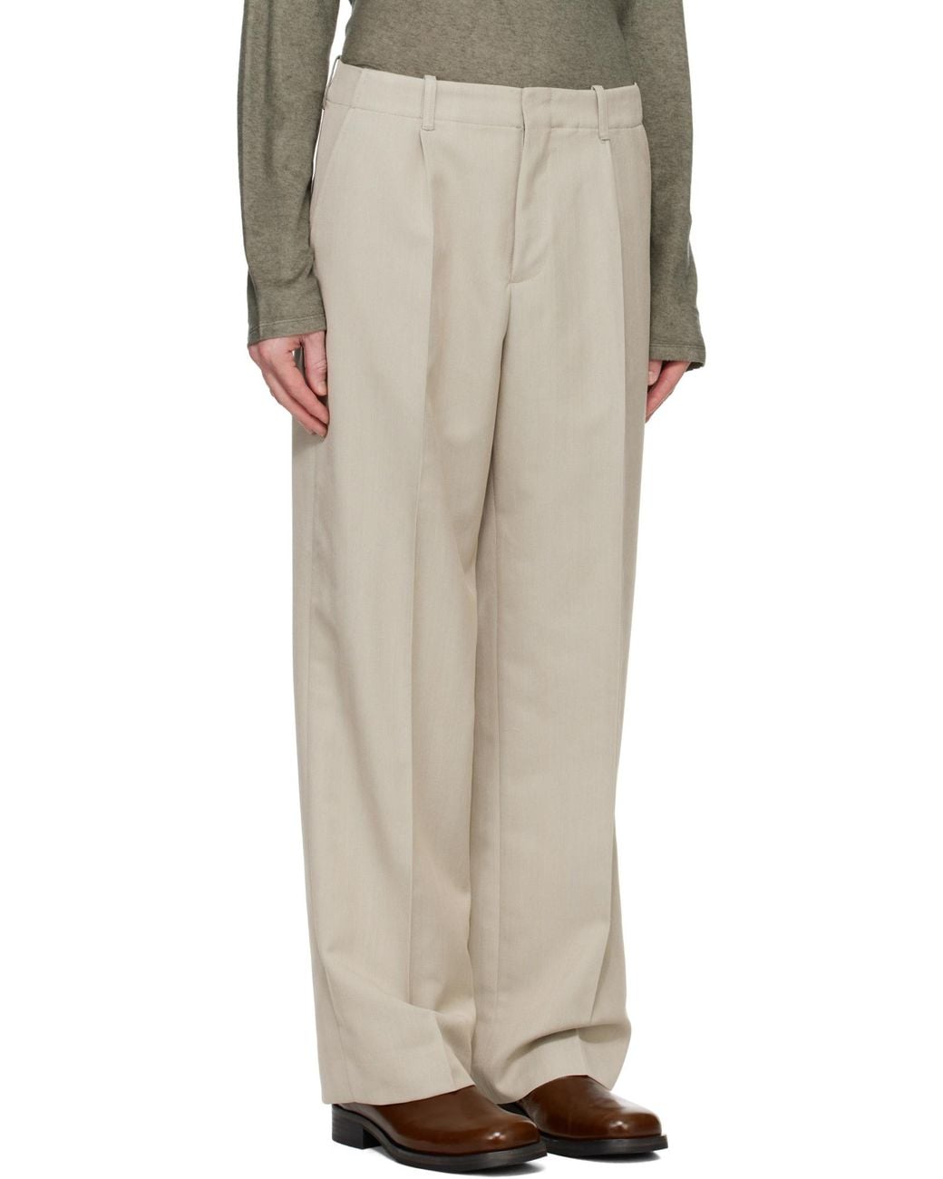 Our Legacy Natural Belt-Loop Casual Pants for men