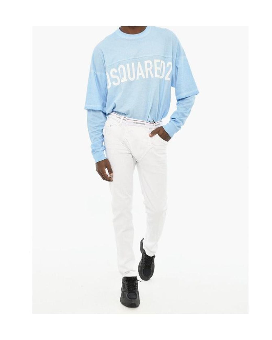 DSquared² Blue Belt Loop Jeans for men