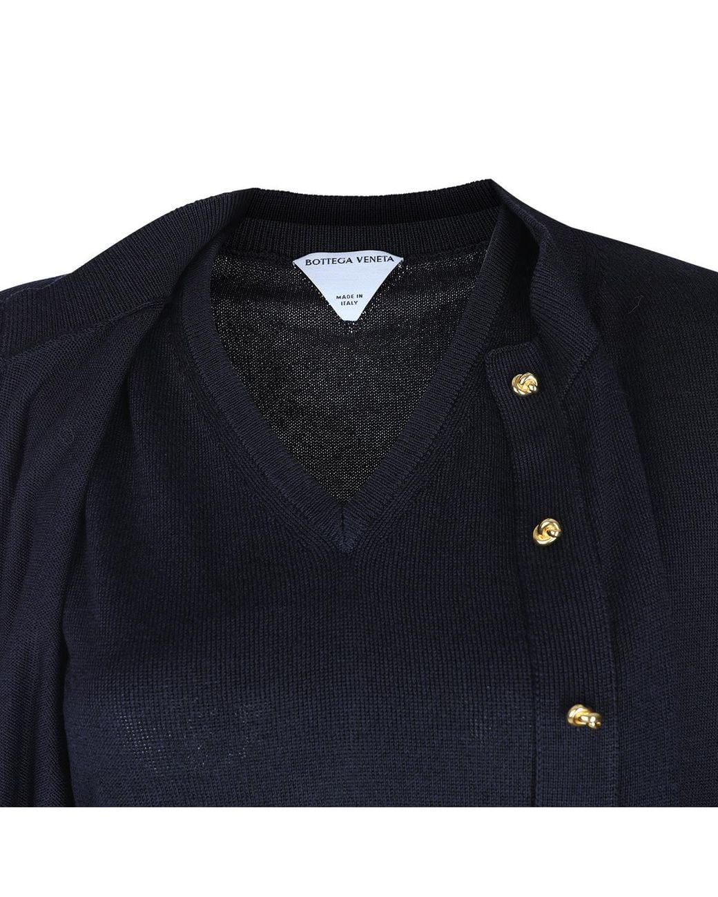 Bottega Veneta Blue Long-Sleeved Knitted Cardigan
