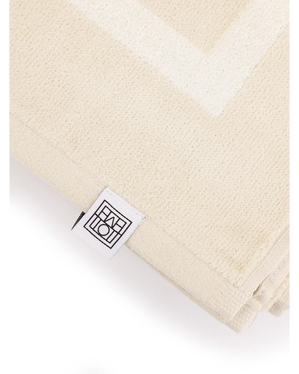 Totême White Monogram Jacquard Towel