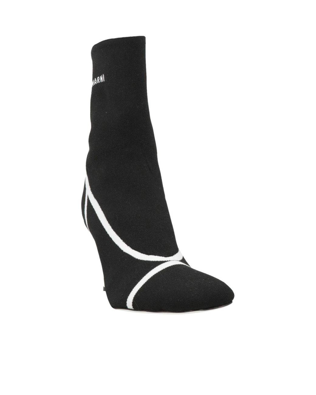 Marni Black Two-Tone Knit Sock Boots