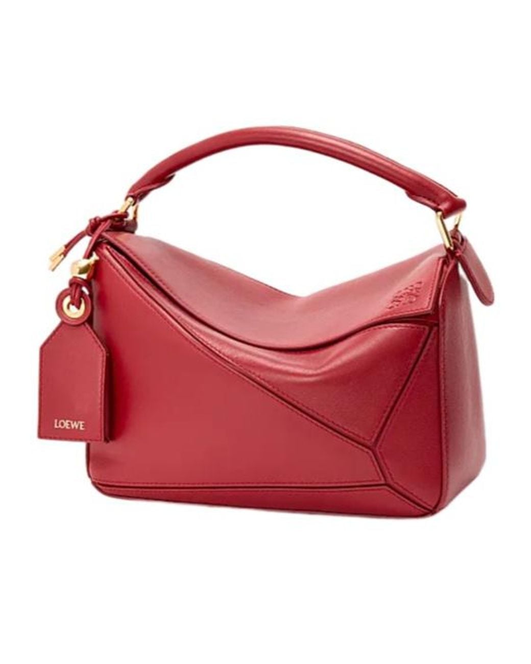 Loewe Red Small Featherlight Puzzle Bag