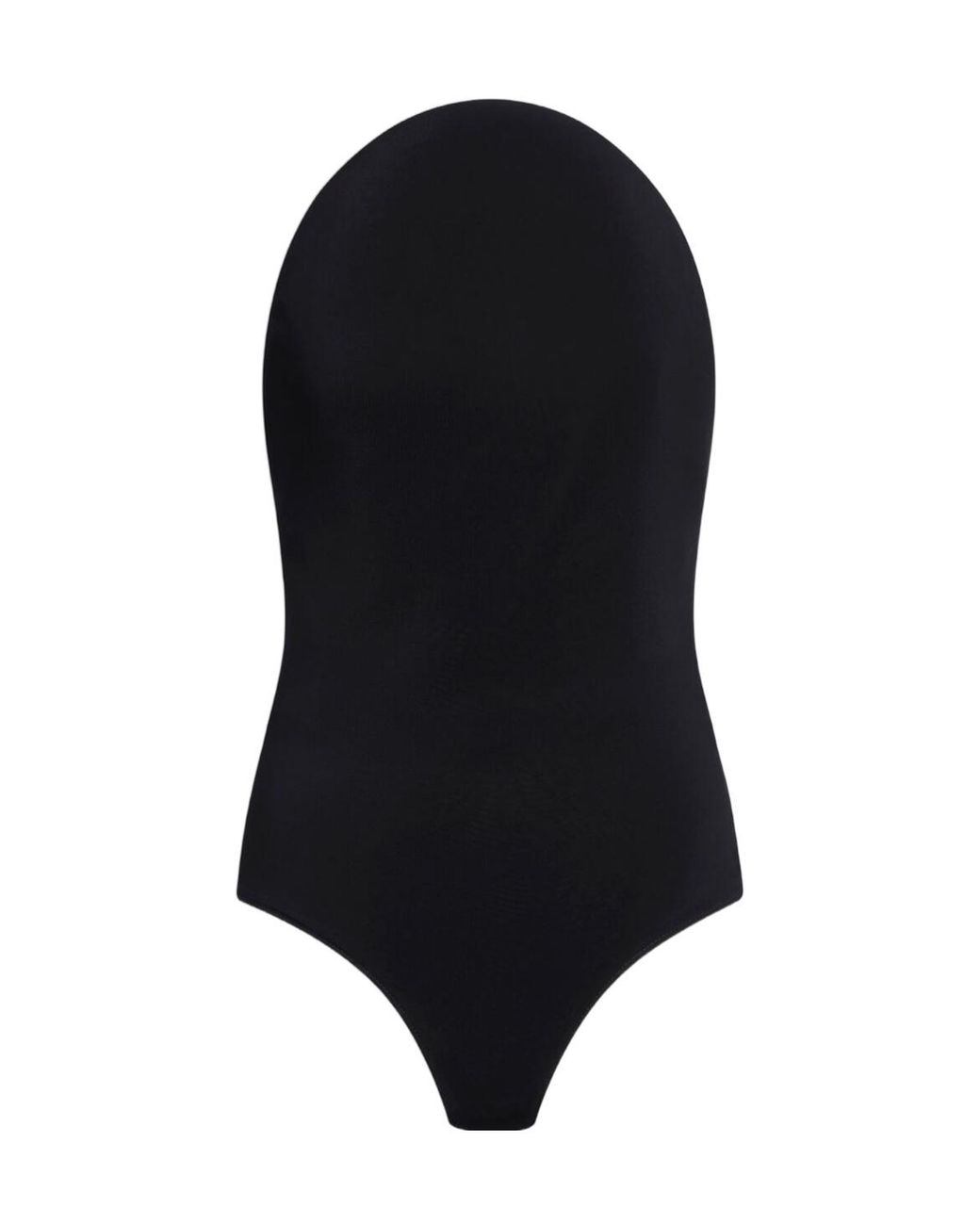 Alaïa Black Alaïa Curved Soft Jersey Bodysuit