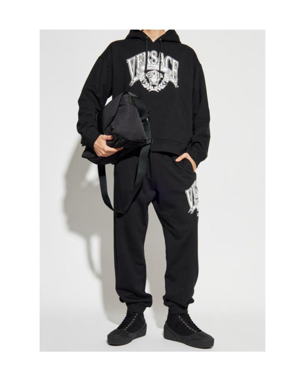 Versace Black Hoodies for men