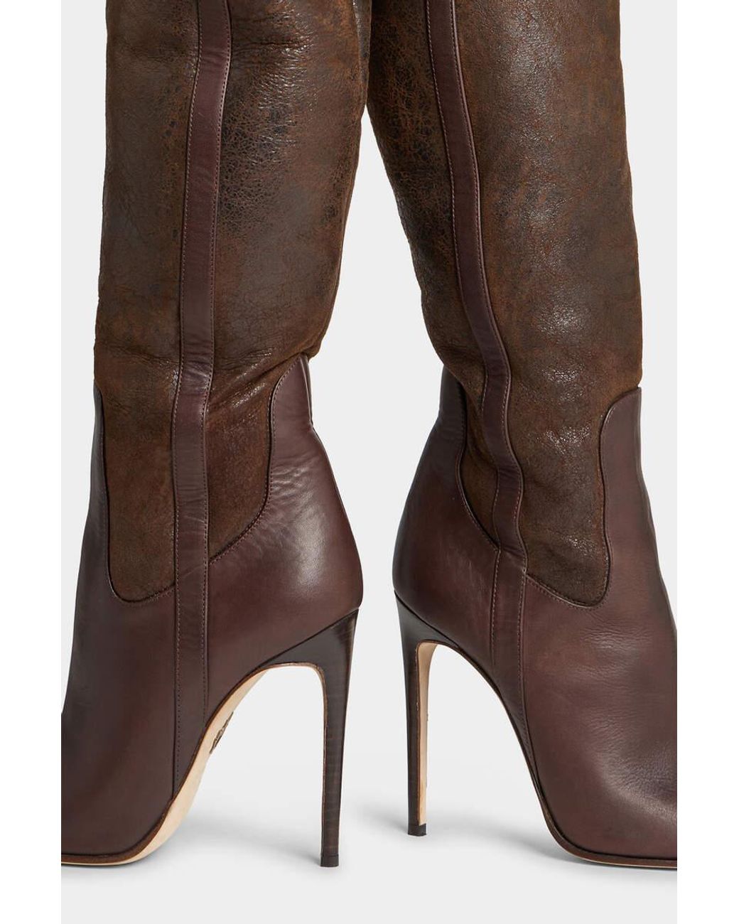 DSquared² Brown Over-The-Knee Boots