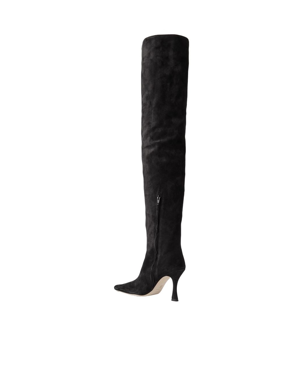 Staud Black Suede Over-The-Knee Boots
