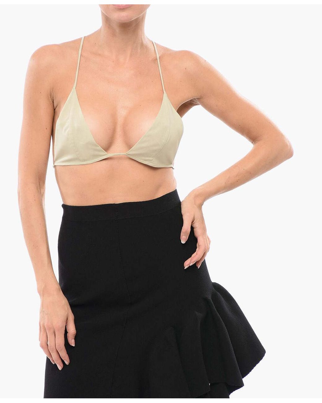 Philosophy Di Lorenzo Serafini Gray Rear-Closure Bra Top