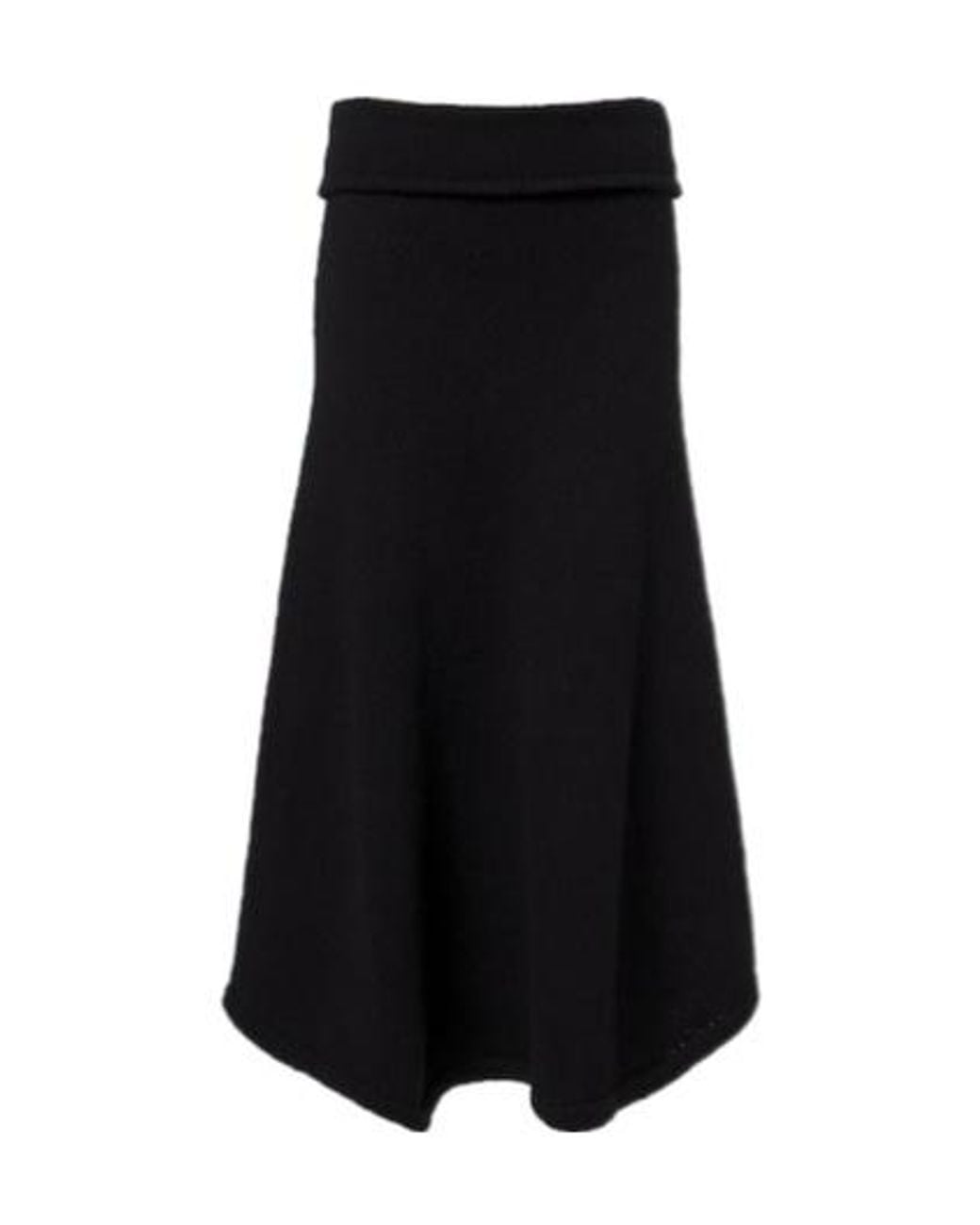 AYA MUSE Black Ken Cotton Midi Skirt