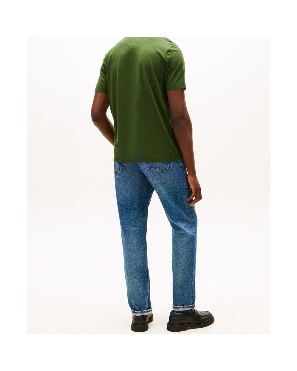 Tommy Hilfiger Green Logo Short Sleeve T-Shirt for men