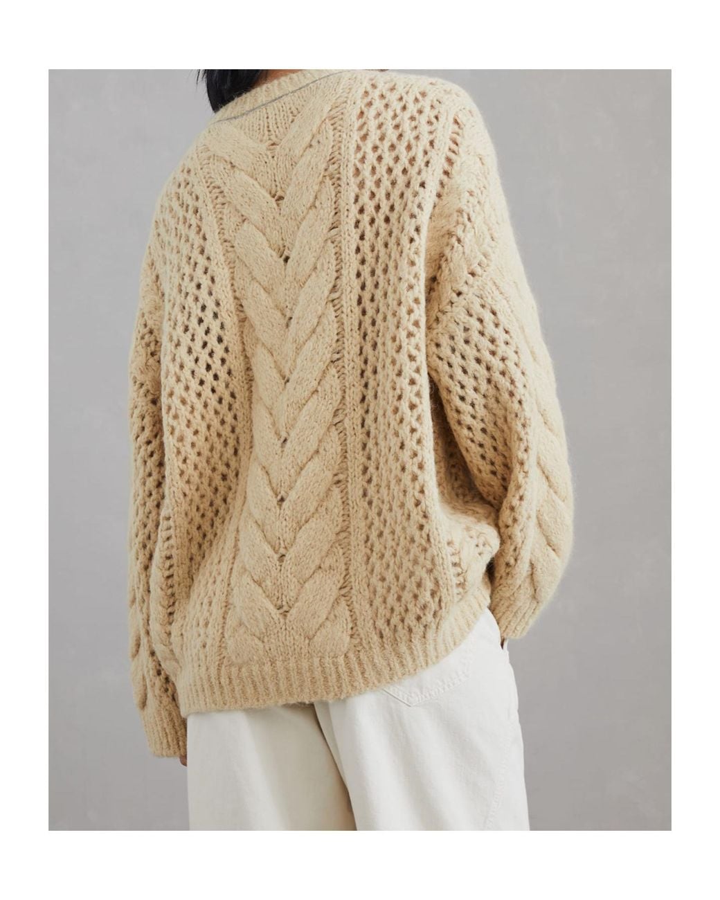 Brunello Cucinelli Natural Long-Sleeved Sweater