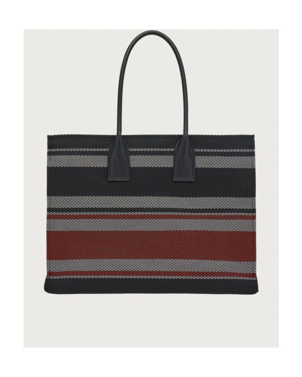 Ferragamo Black Ferragamo Logo Jacquard Signature Tote Bag