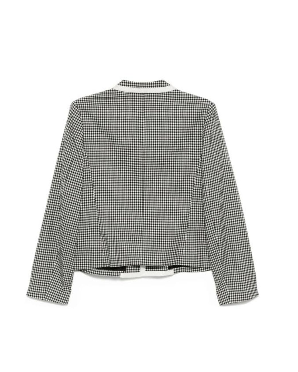 Comme des Garçons Gray Check-Print Shirt Jacket