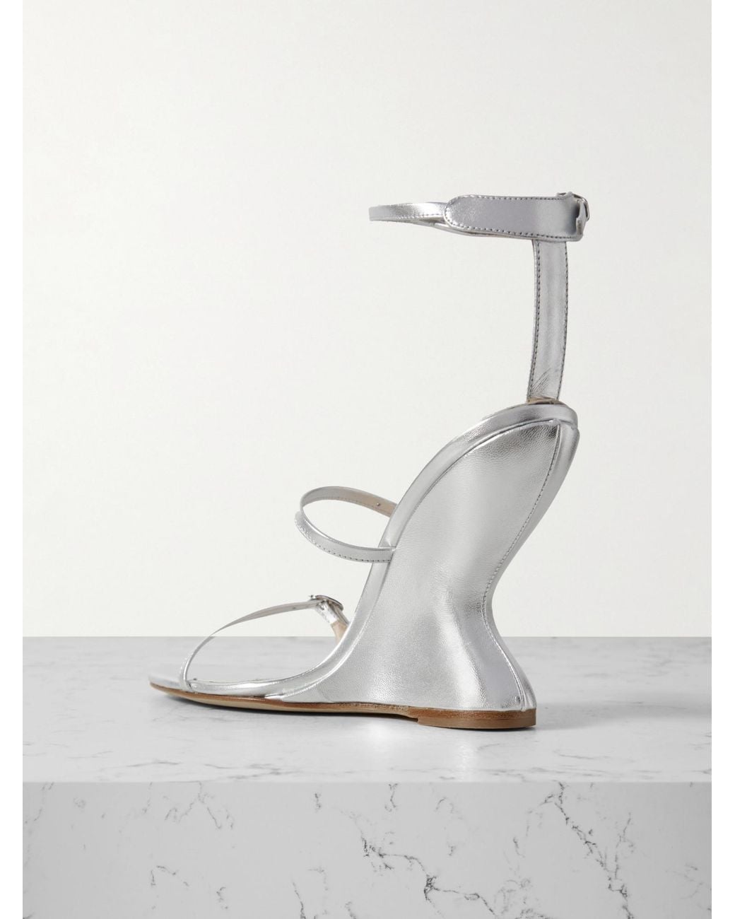 Magda Butrym White Wedge Sandals