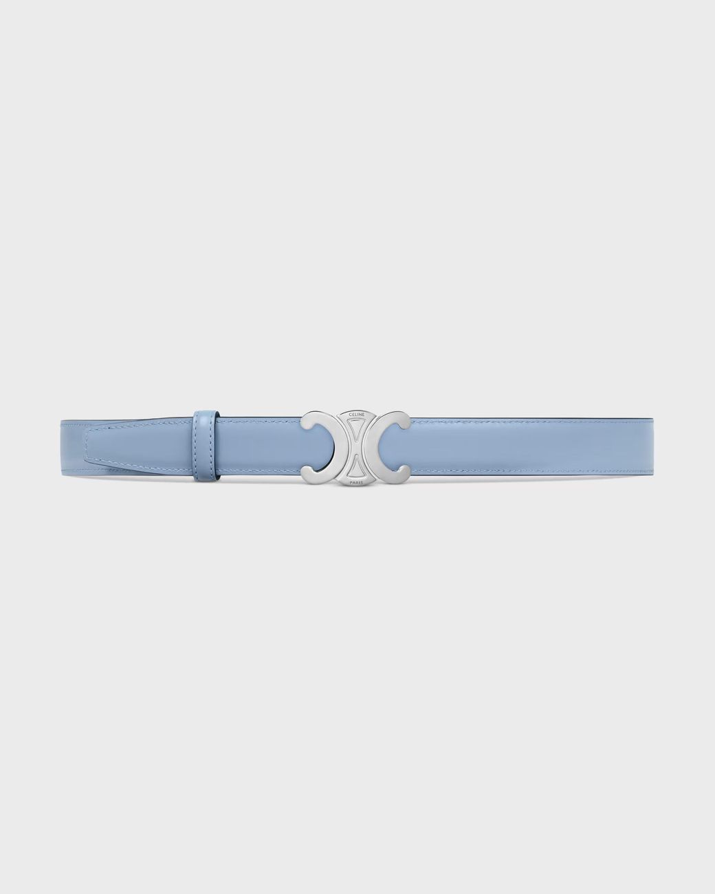 Céline White Triomphe Buckle Reversible Strap 25Mm